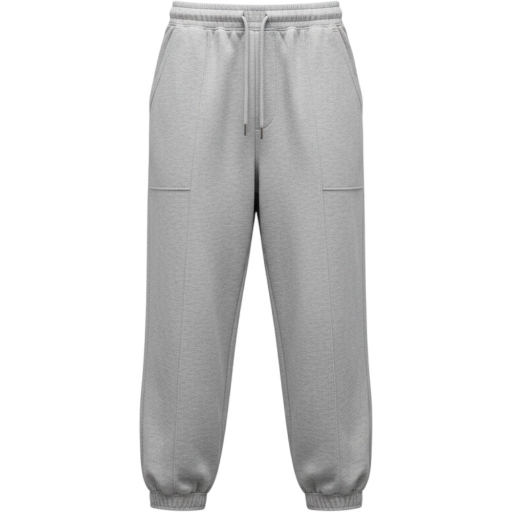 Scoop Jogger Sweatpants Men Medium Gray Pintuck Seam Drawstring Pocket